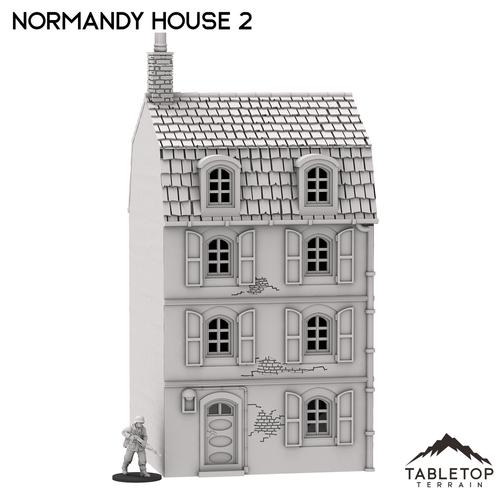 Normandy Town Square Pack - WWII Wargame Tabletop Terrain