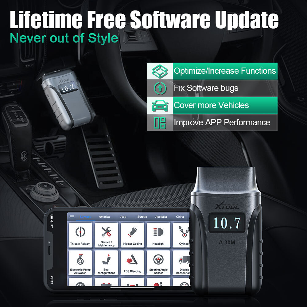 XTOOL A30M Bidirectional Scan Tool OBD2 Diagnostic Scanner Auto Code Reader TPMS