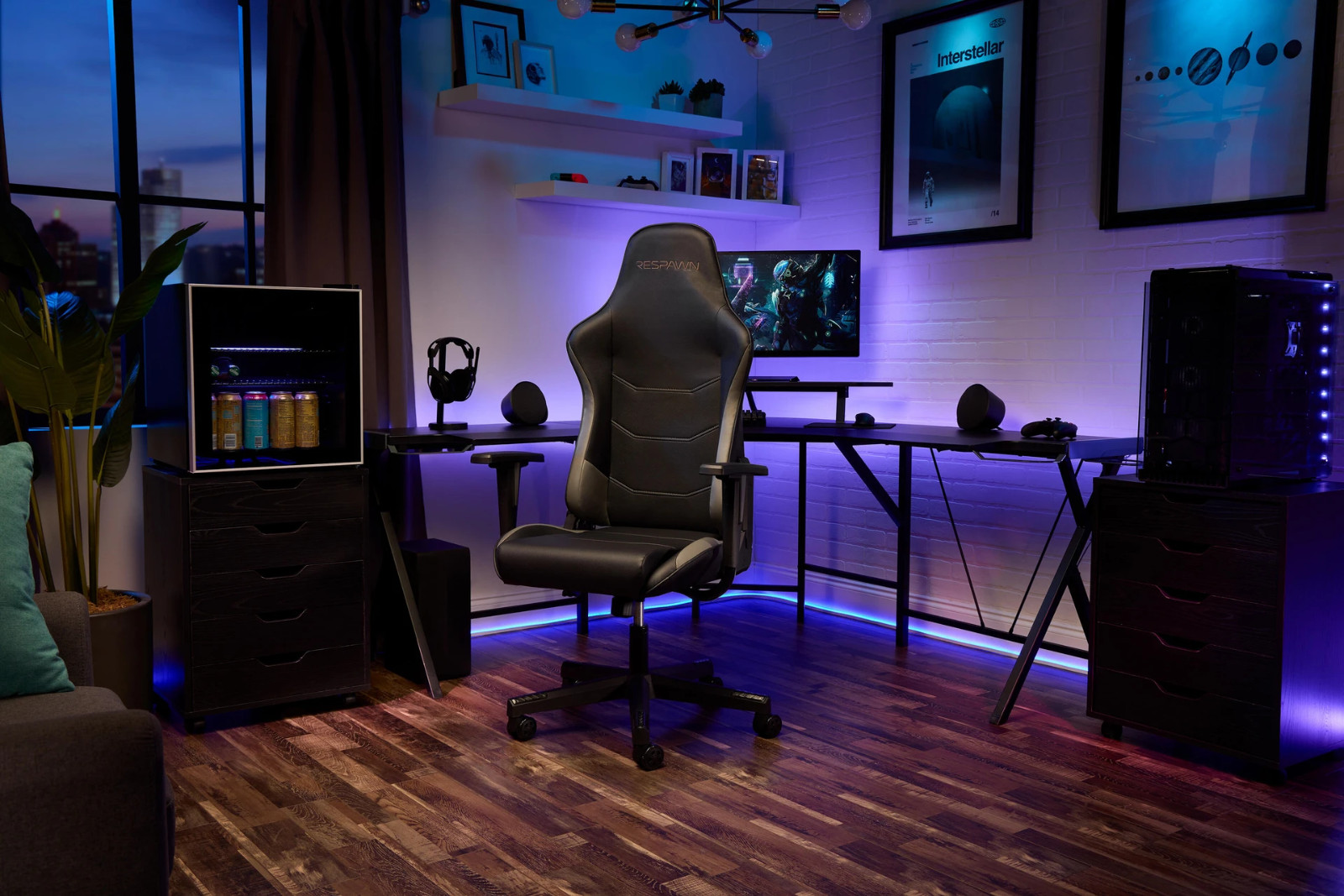 RESPAWN 110 Ergonomic Gaming Chair – High Back Reclining 135° w/ Lumbar Support