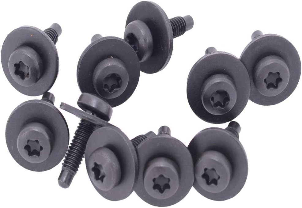 Headlight Bolt Screw 10Pcs N90683302 M6X20 Compatible with Audi A4/S4 Q5 Q7 A6 A
