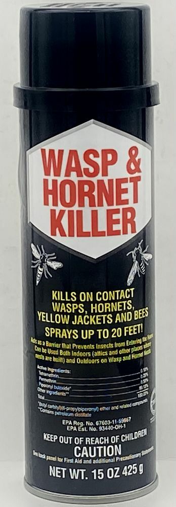Kills on Contact wasps, Hornets, Yellow Jackets and bees - Wasp & Hornet