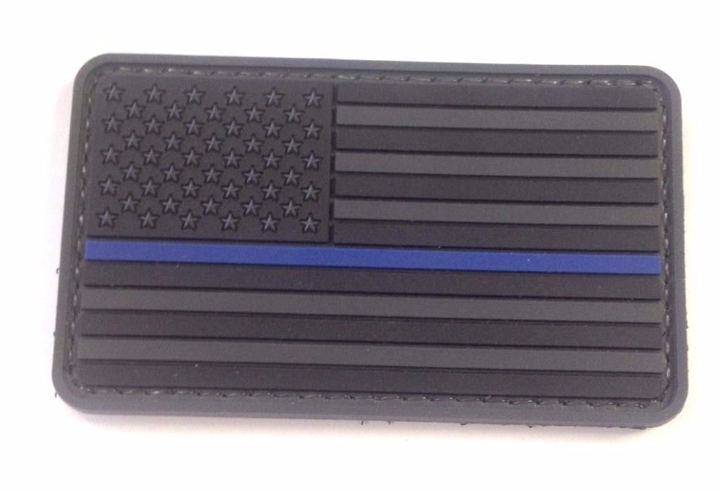 Blue Line Flag PVC Moral  Patch
