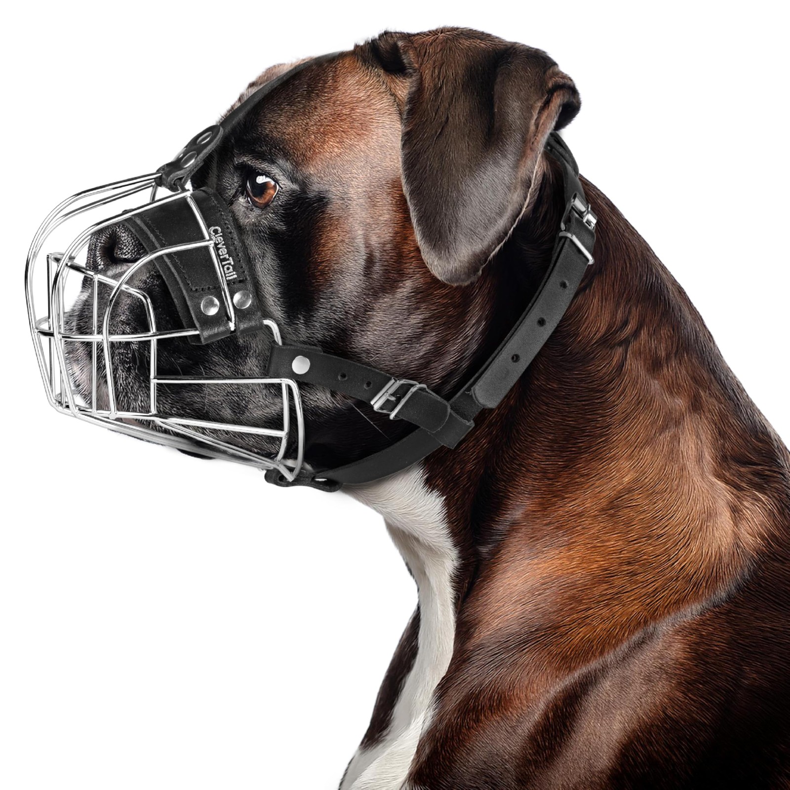 Metal Muzzle for Boxer Dog Breed – Bite Proof Boxer Muzzle for Medium and Lar...