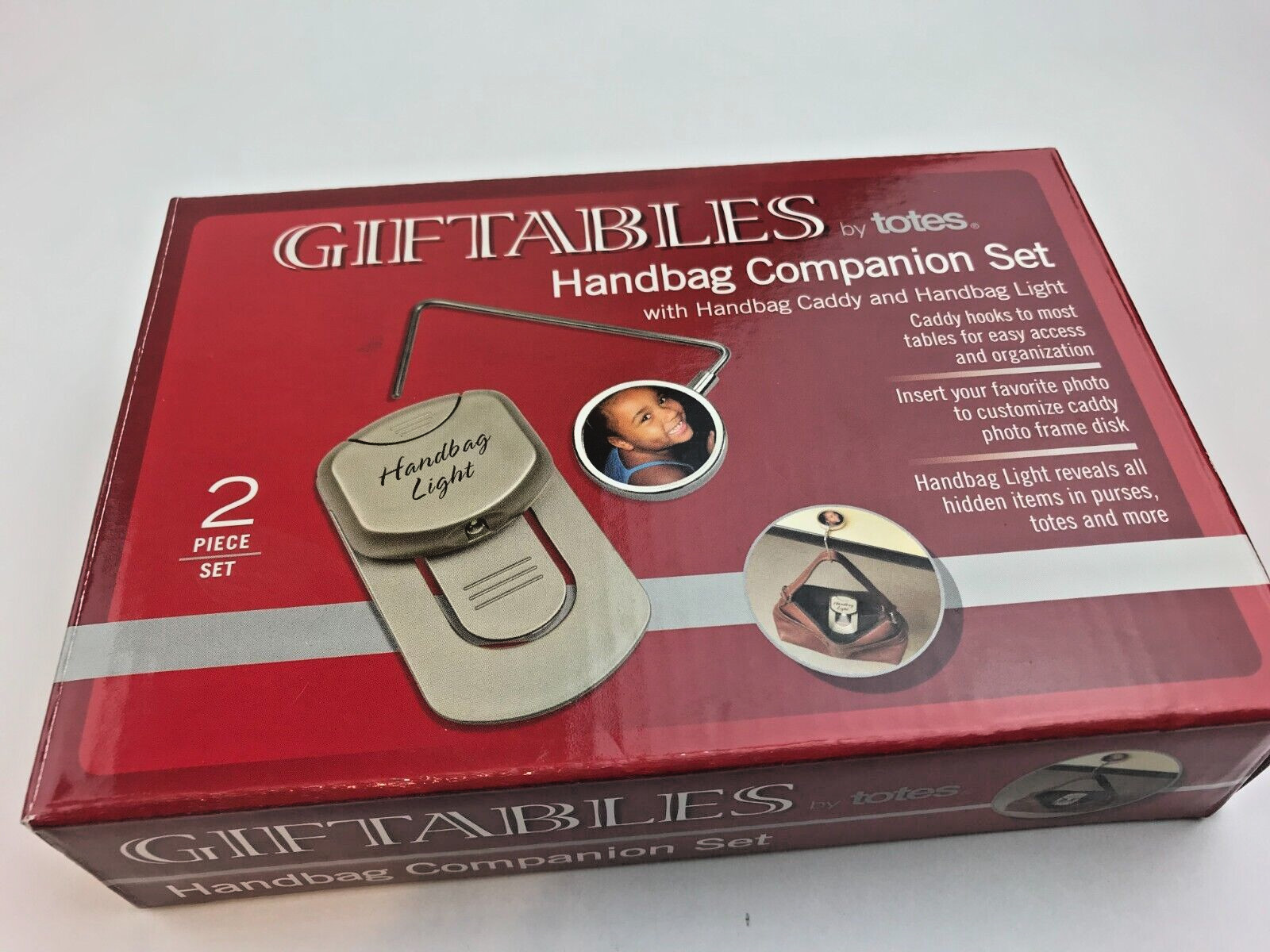 NEW  Giftables by Totes (Handbag Companion Set) Handbag Caddy and Light