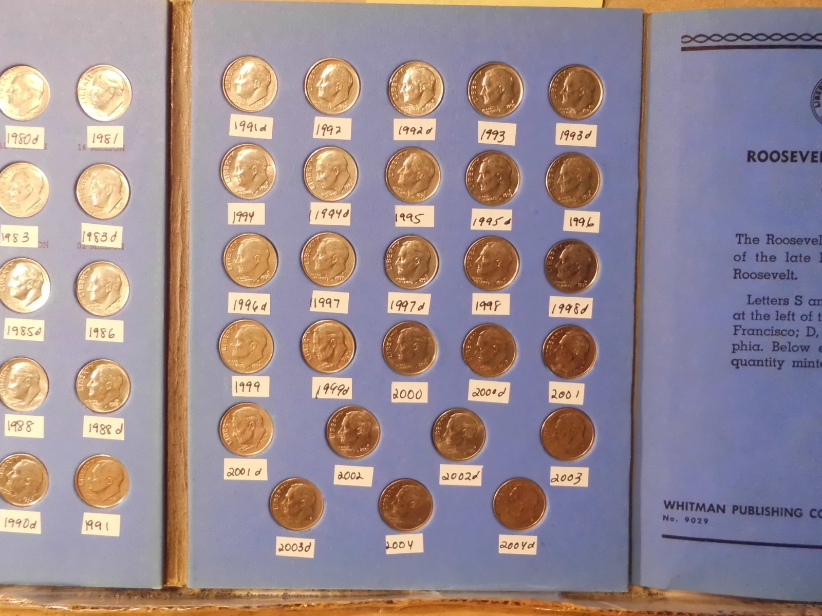 1965 - 2004 P&D ROOSEVELT DIME COLLECTION #BTC491