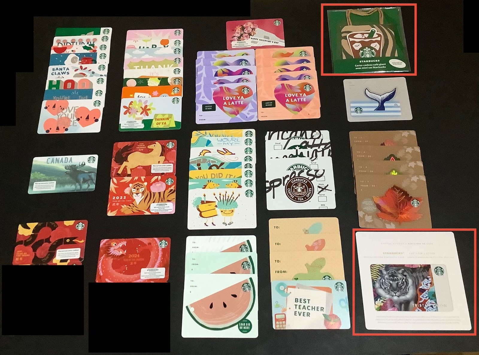 🇨🇦 CANADA 🇨🇦 STARBUCKS GIFT CARDS ( LOT OF 60 CARDS) — NEW