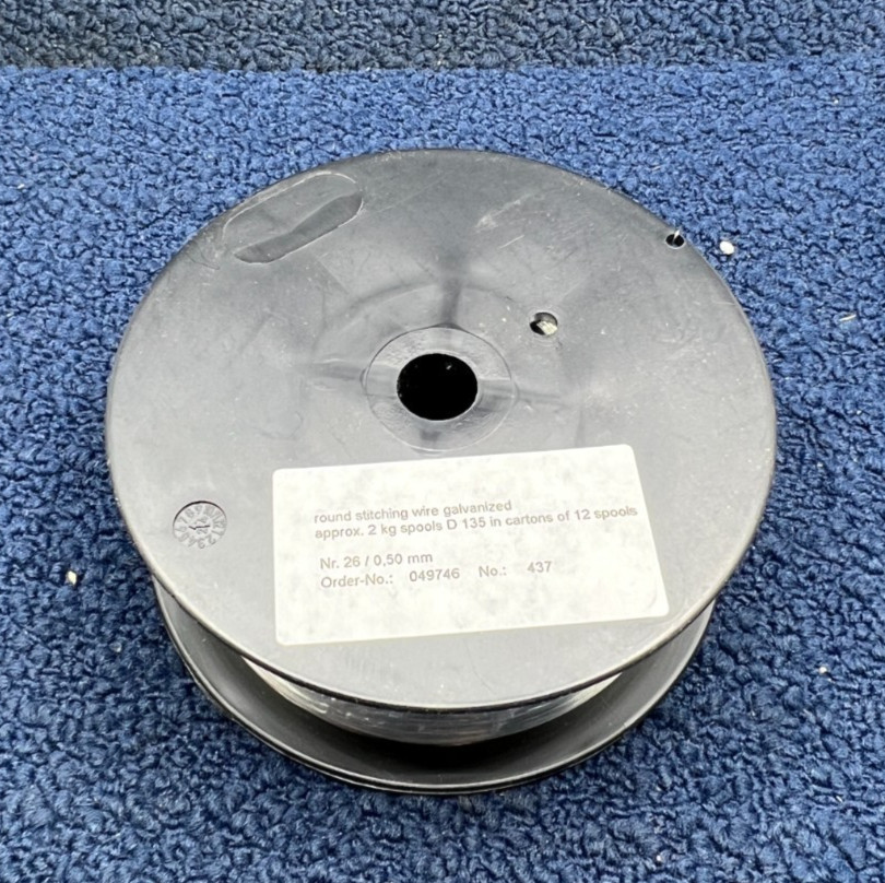 Galvanized Round Stitching Wire, 2 kg Spool, Nr. 26 / 0.50mm, No. 437