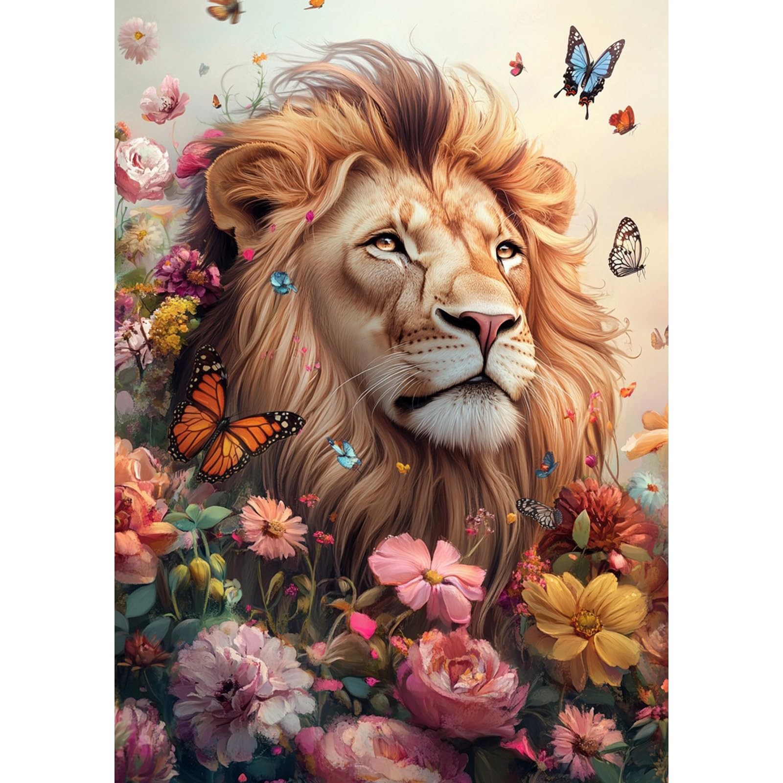 RICUVED Diamond Art Painting Kits for Adults, 3.5 x 6.8 x 0.3 inches, Lion