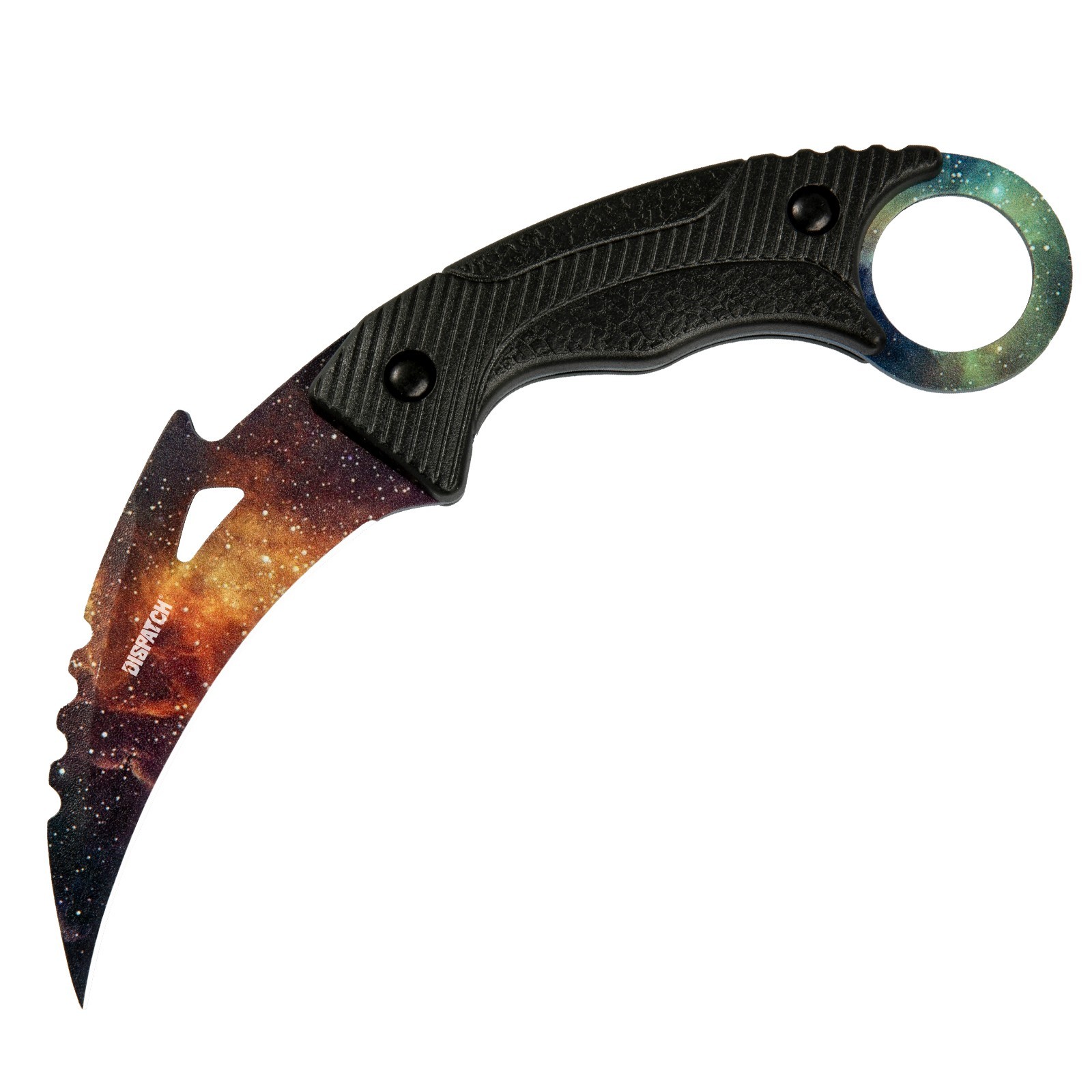 7.9" Military Combat Karambit Fixed Blade Knife with Nylon Sheath Yellow
