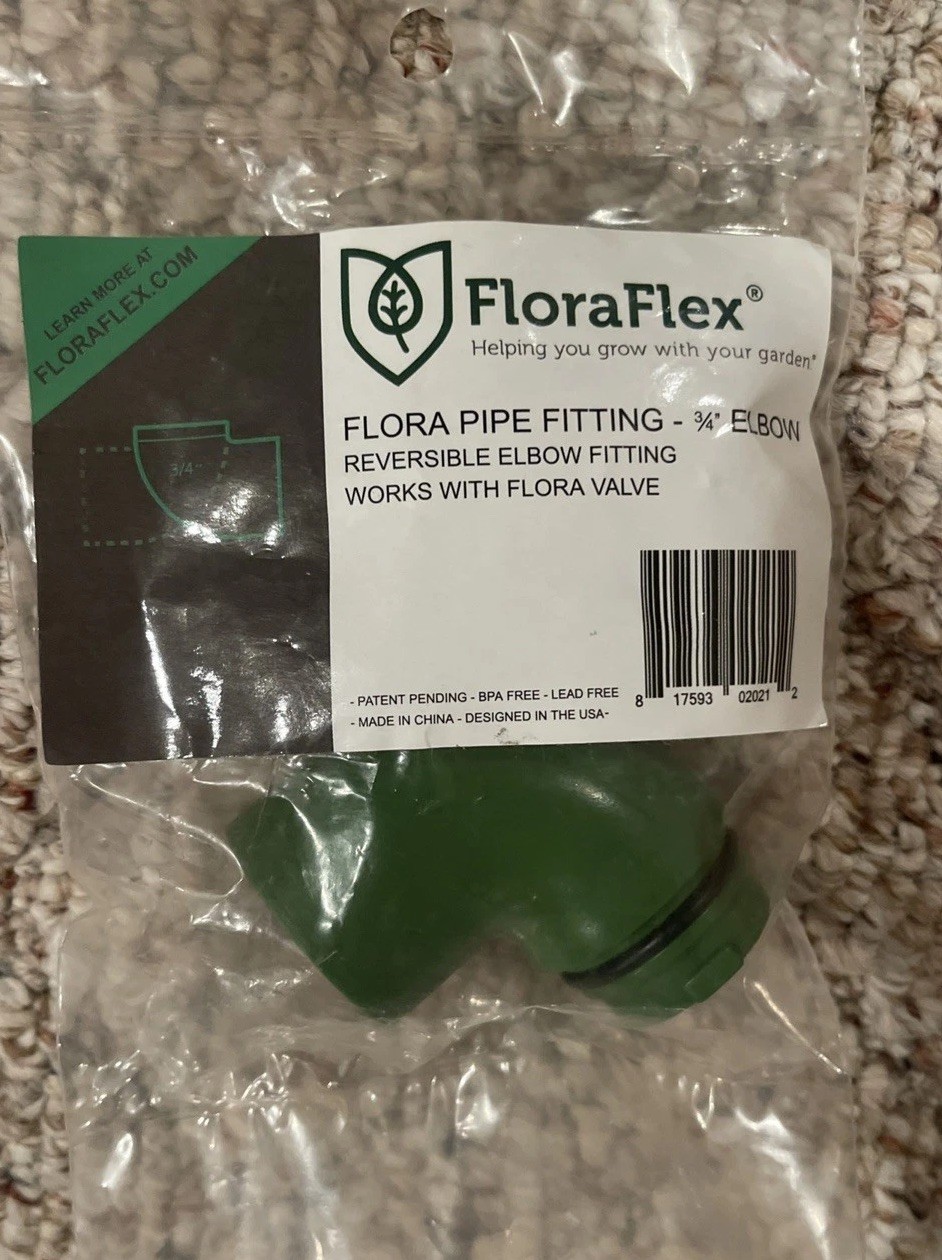 FloraFlex Flora Pipe Fitting 3/4'' Elbow - For Hydroponic Drip Gardening