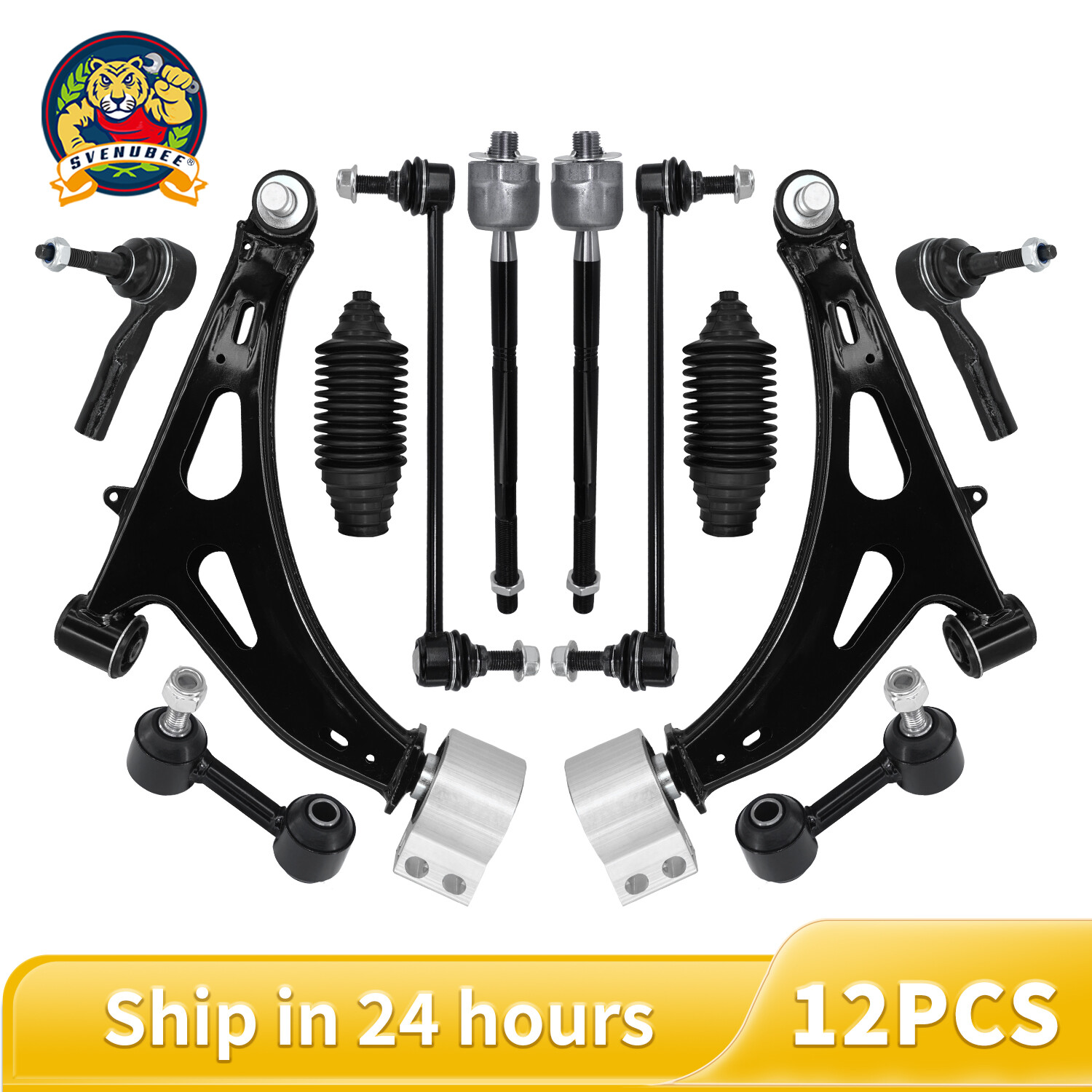 12Pc Front Lower Control Arm Steering Suspension Kit Ball Joint For 14-19 Impala