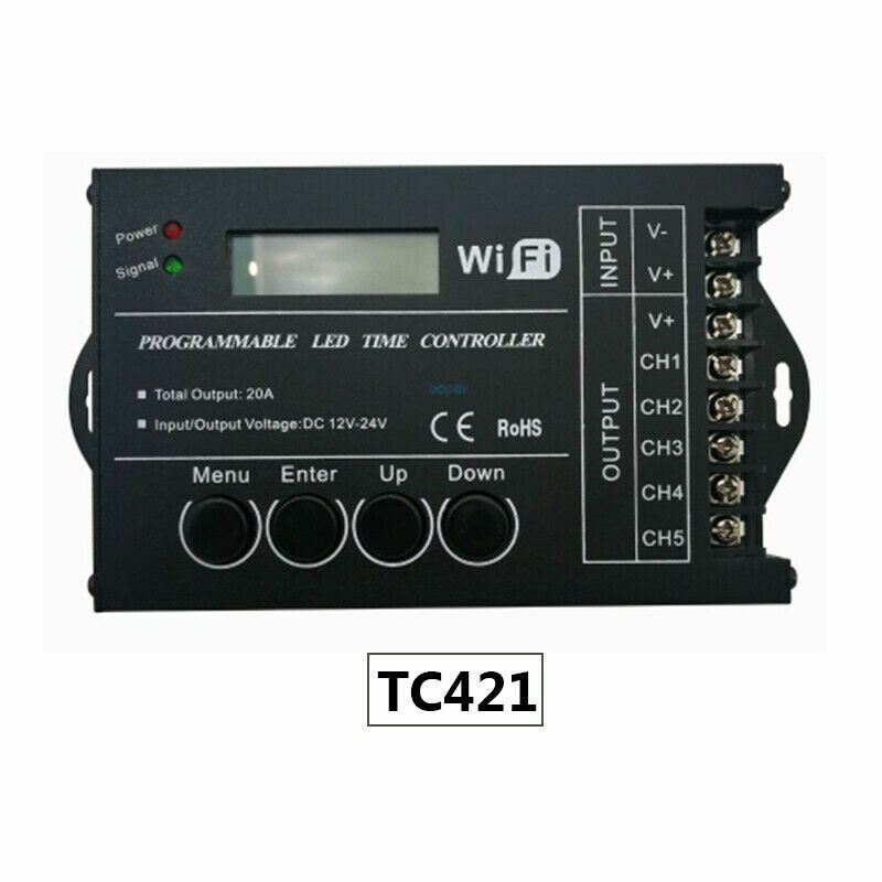 DC12-24V TC420/TC421 WiFi Time programmable LED controller Dimmer RGB for strip