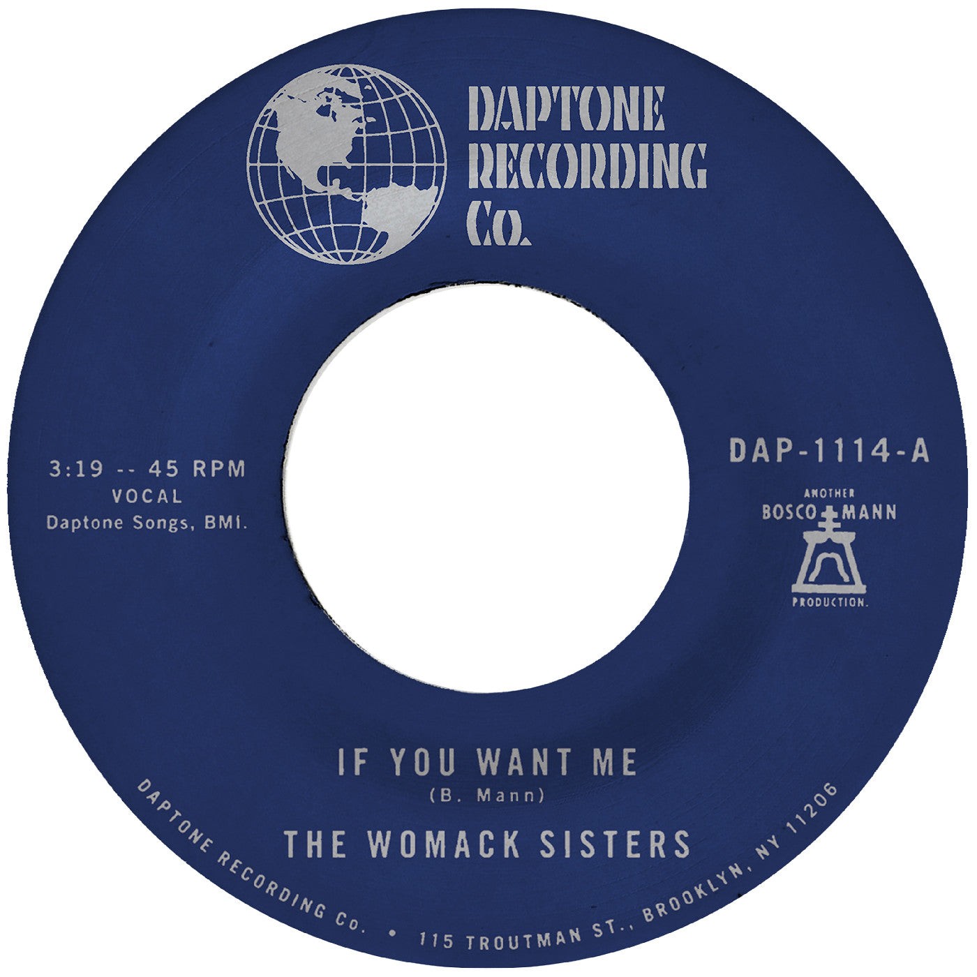 The Womack Sisters If You Want Me B/W I Just Don'T Want You (To Say Goodbye) Rec