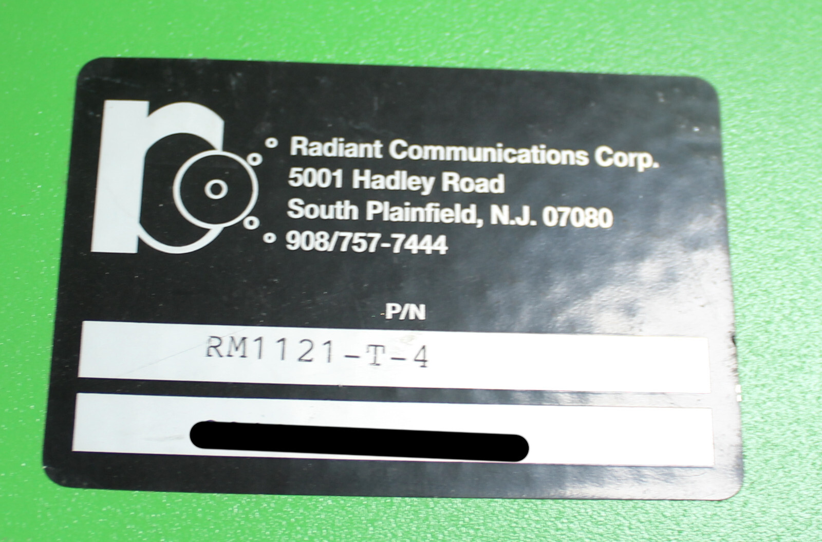 Radiant Communications Remote Video Monitoring Encoder RM1121-T-4
