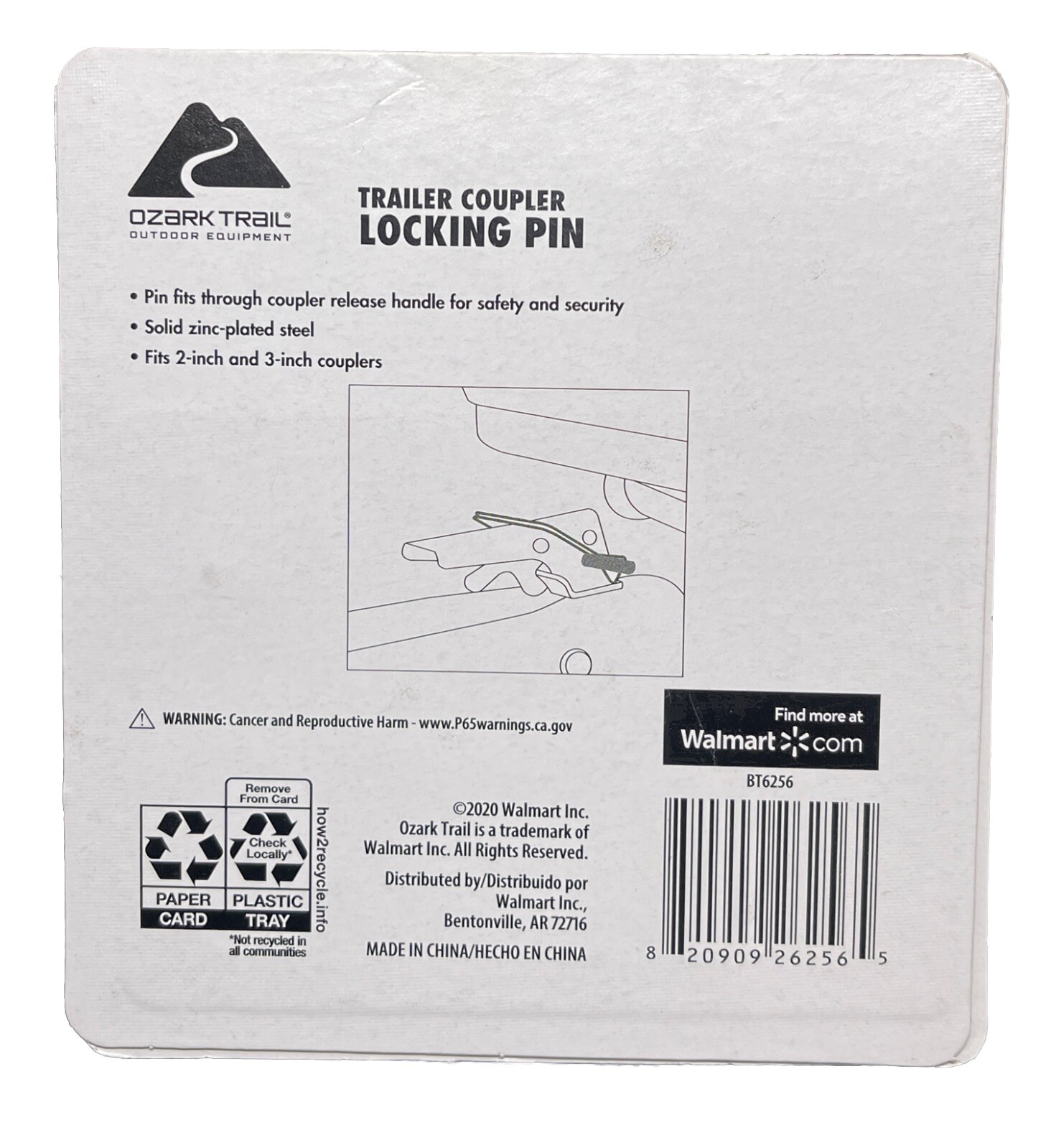 Ozark Trail Trailer Coupler Locking Pin