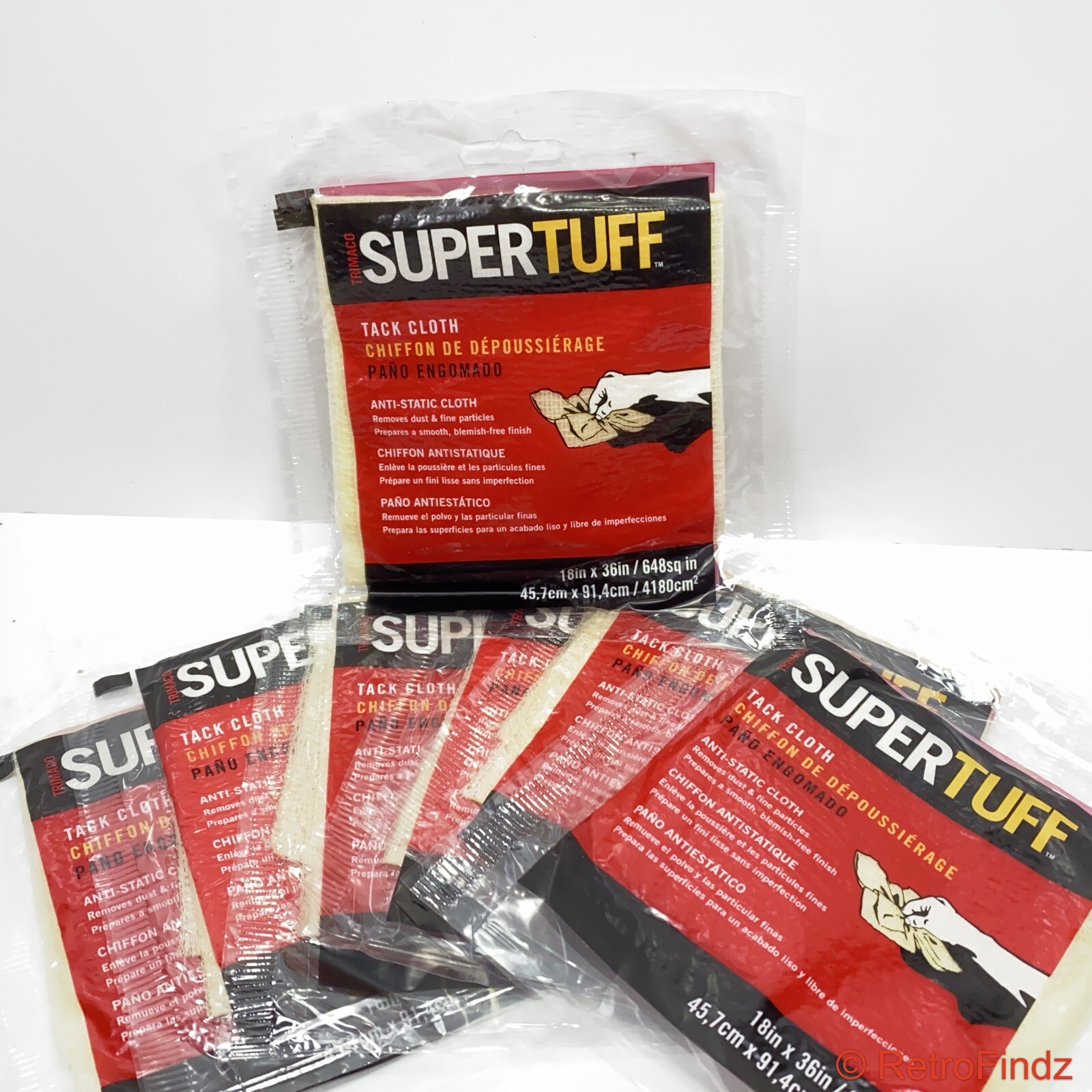 SuperTuff Tack Cloth 18” x 36” (7 Pieces) # 10501, 04703410501, Made in USA