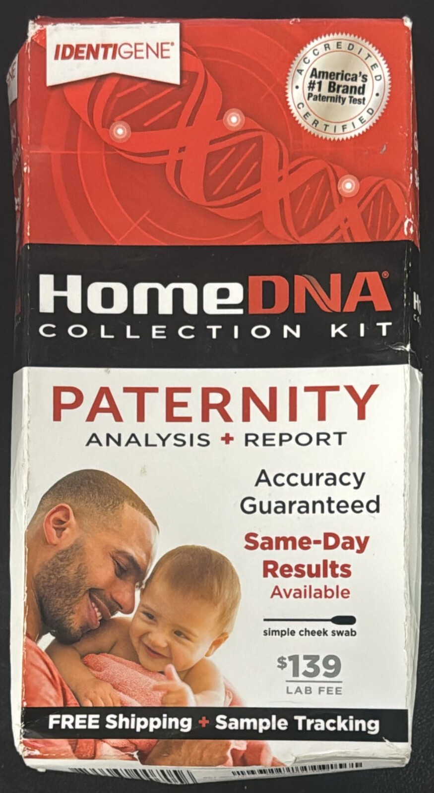HOMEDNA Home DNA Collection Kit Paternity Analysis Report New Sealed (N3)