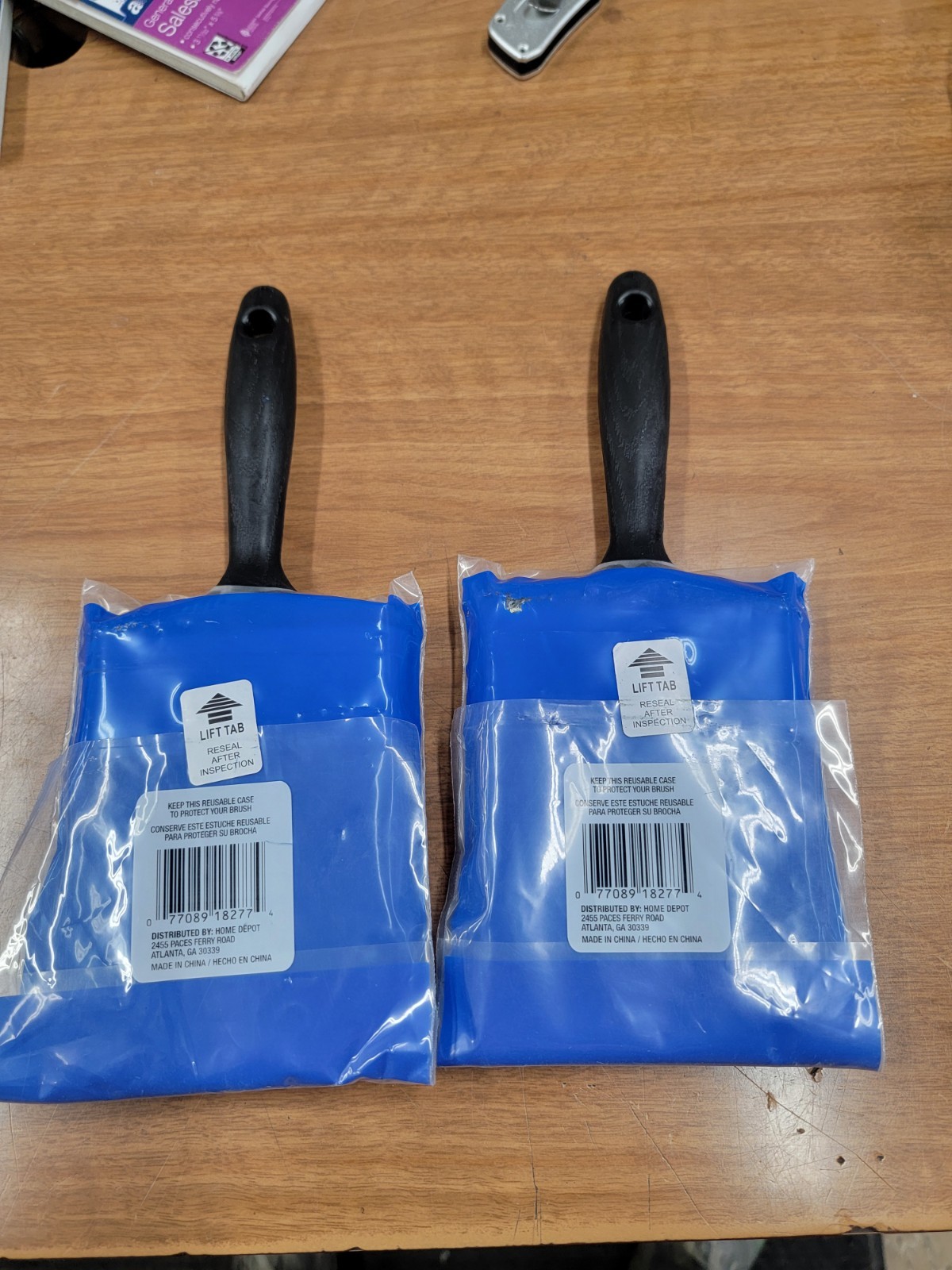 4 in. Flat Cut Polyester Paint Brush Stain Duster Flat General Purpose 2 Pack