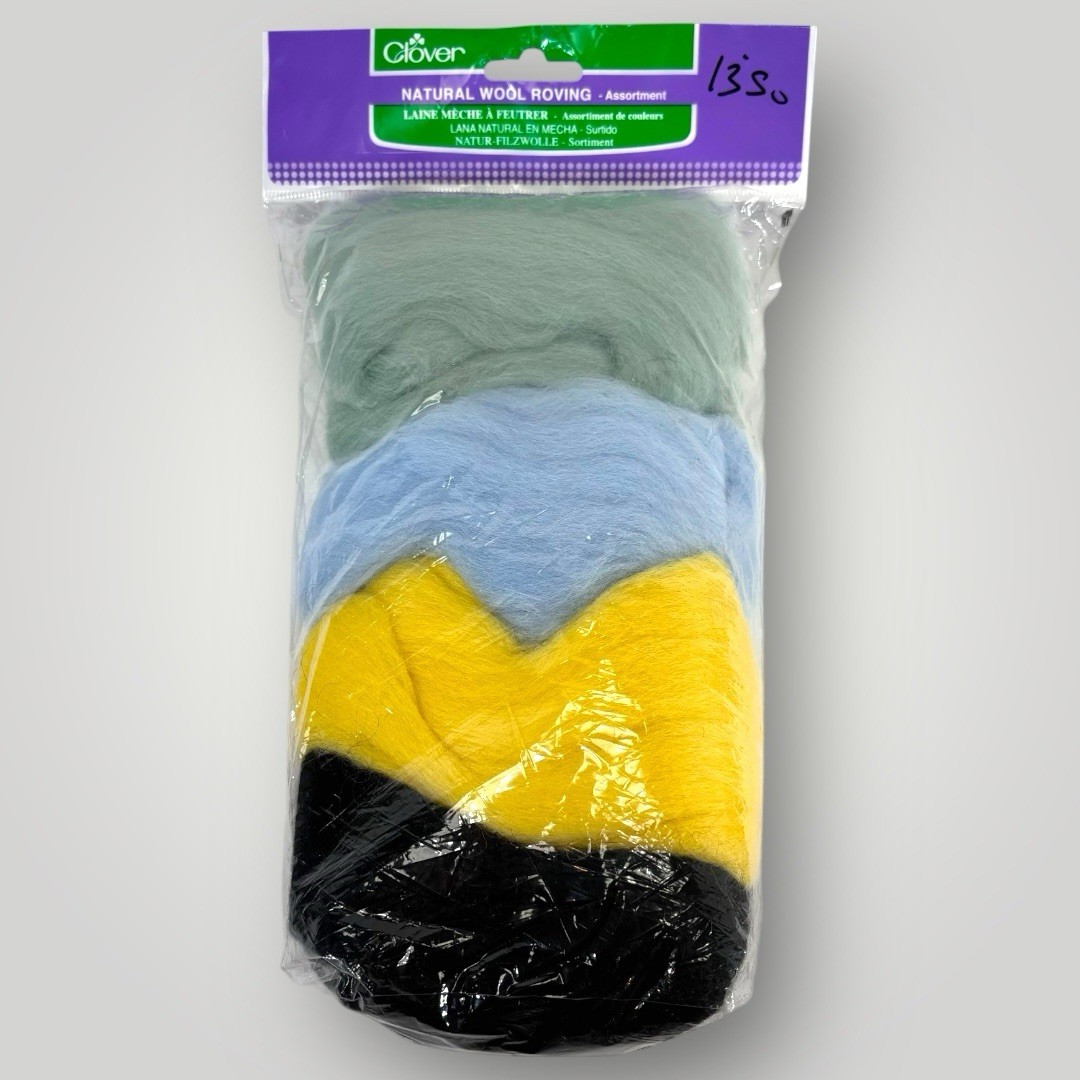 Clover Natural Wool Roving Assortment 2.8oz