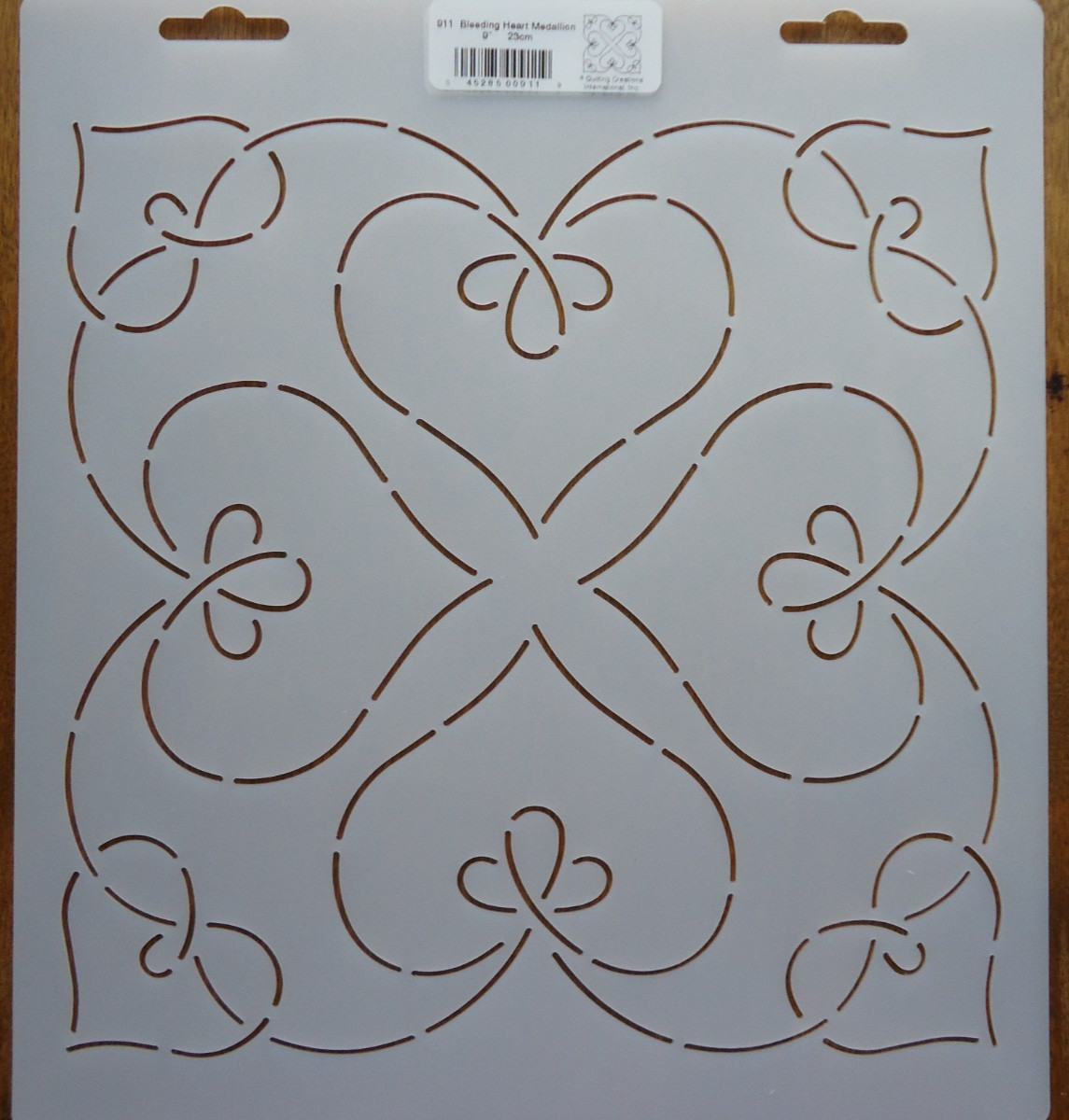 Stencil Quilting Bleeding Heart Medallion  9" 23cm QC sew quilt 911 craft stitch