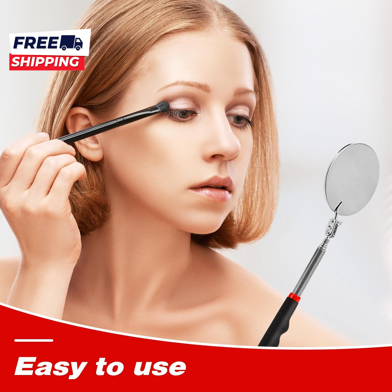 3 Pack Telescoping Inspection Mirror Extendable Mechanic Mirror round Mirror