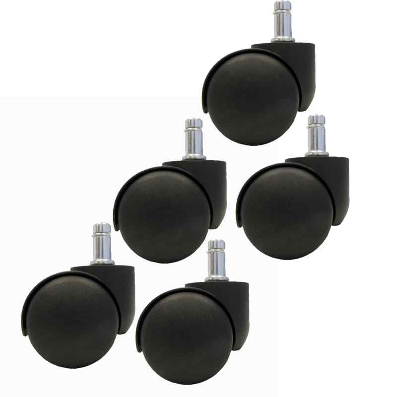 Officemax Office Depot Chair Carpet Casters Wheels Rollers Tires 5pc Set #CH-55