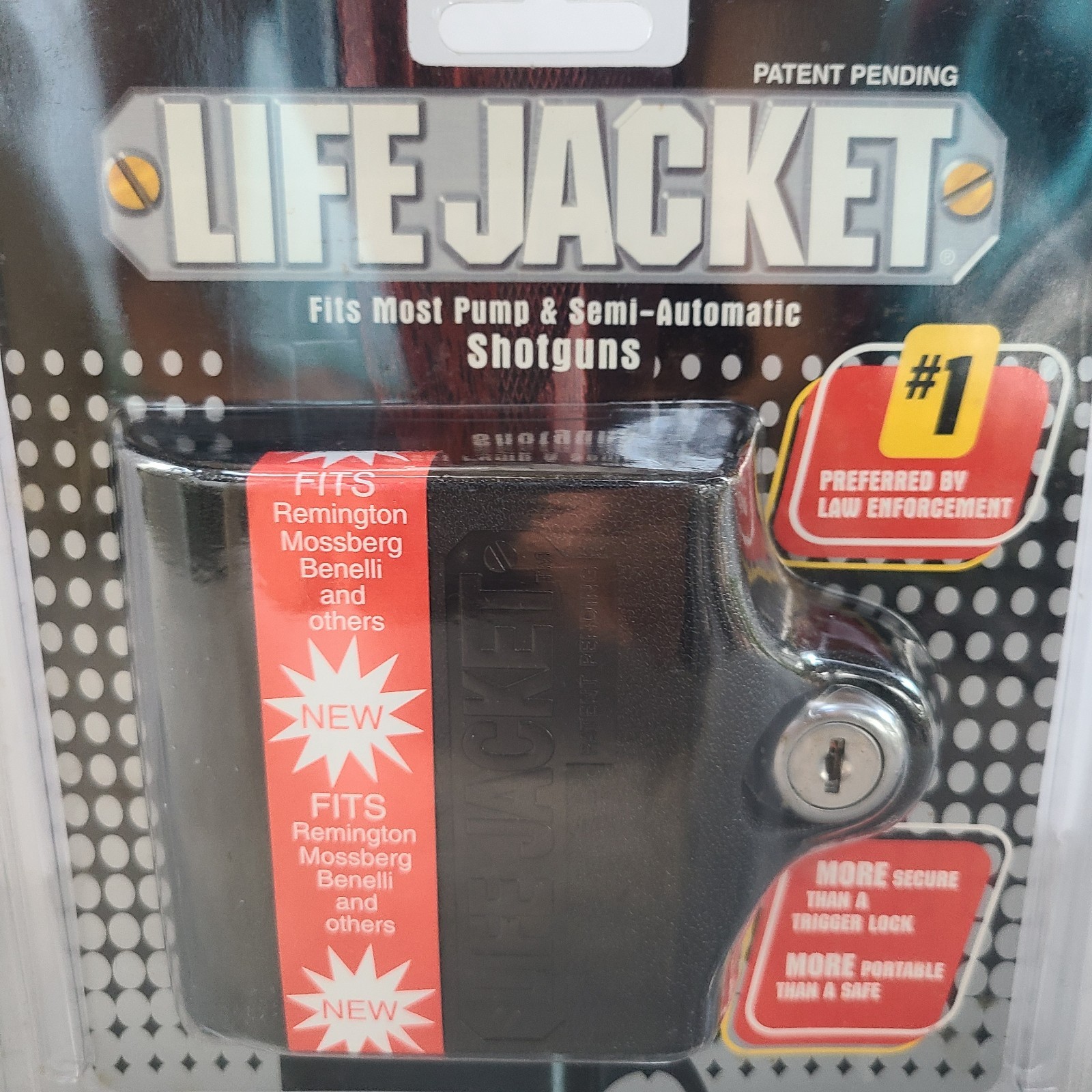 Life Jacket Portable Shotgun Security Lock Most Pump & Semi/Automatic Shotguns