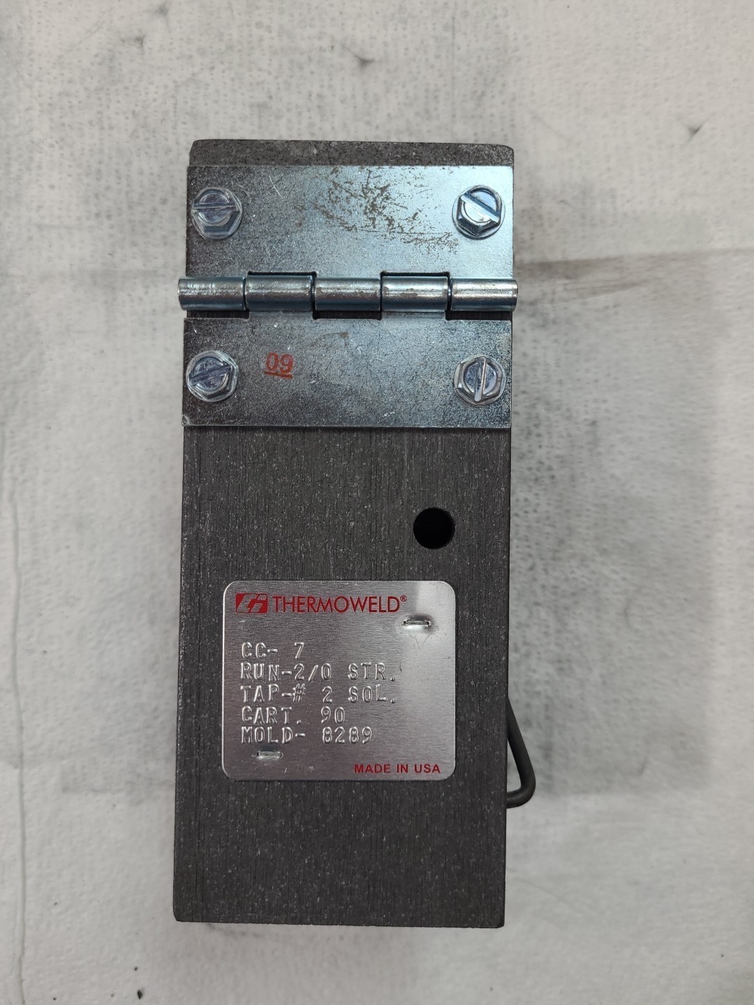 ThermOweld Mold # M-8289 2/0 STR RUN TO #2 SOL TAP- Weld Type CC-7