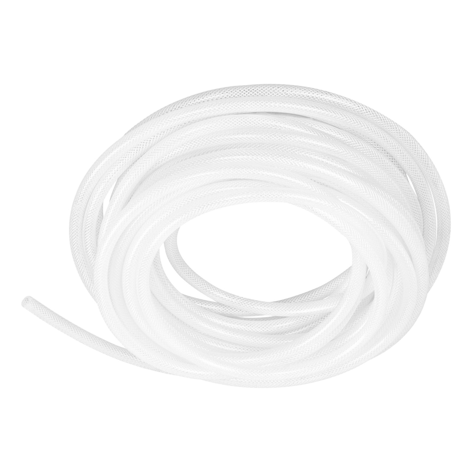LABLT 50 Ft High Pressure Braided Clear PVC Tube Vinyl Tubing 1/4" × 7/16" 15Bar