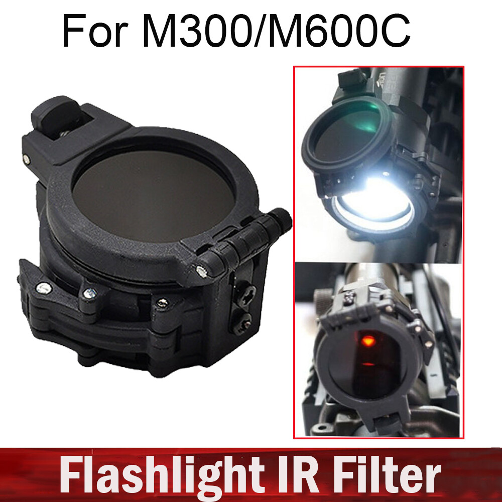 Flashlight IR Filter Torch Head IR Cover for Tactical M300 M600 Scout Light NEW