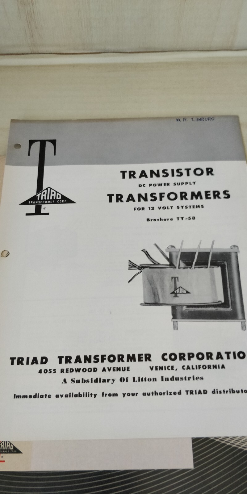 1958 Triad - Catalog - Transformers + More + Tv Components