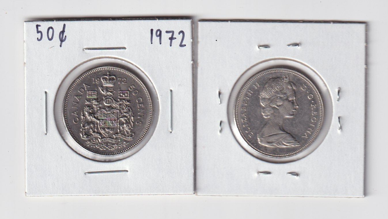 Canada 50 cents / Half Dollar (1972) - QE Portrait