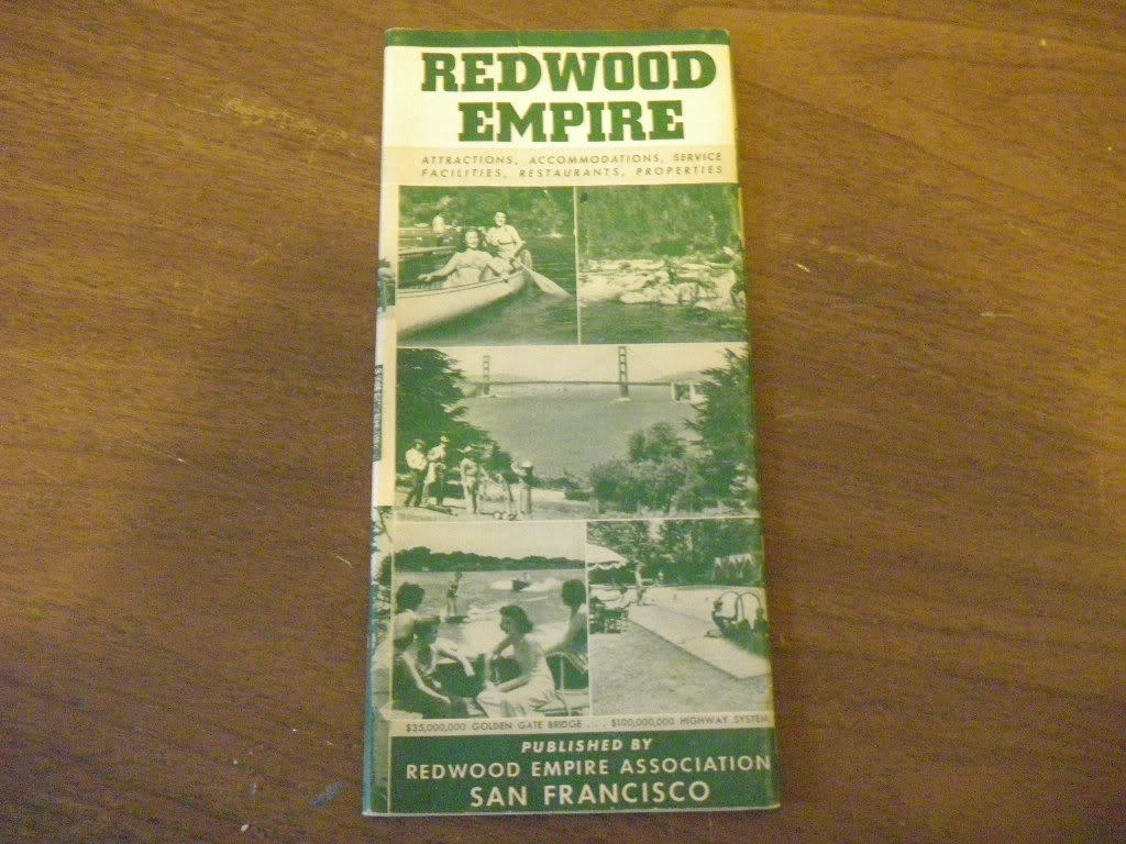 Redwood Empire Travel Tourists Brochure Vintage Guide North coast CA advertise