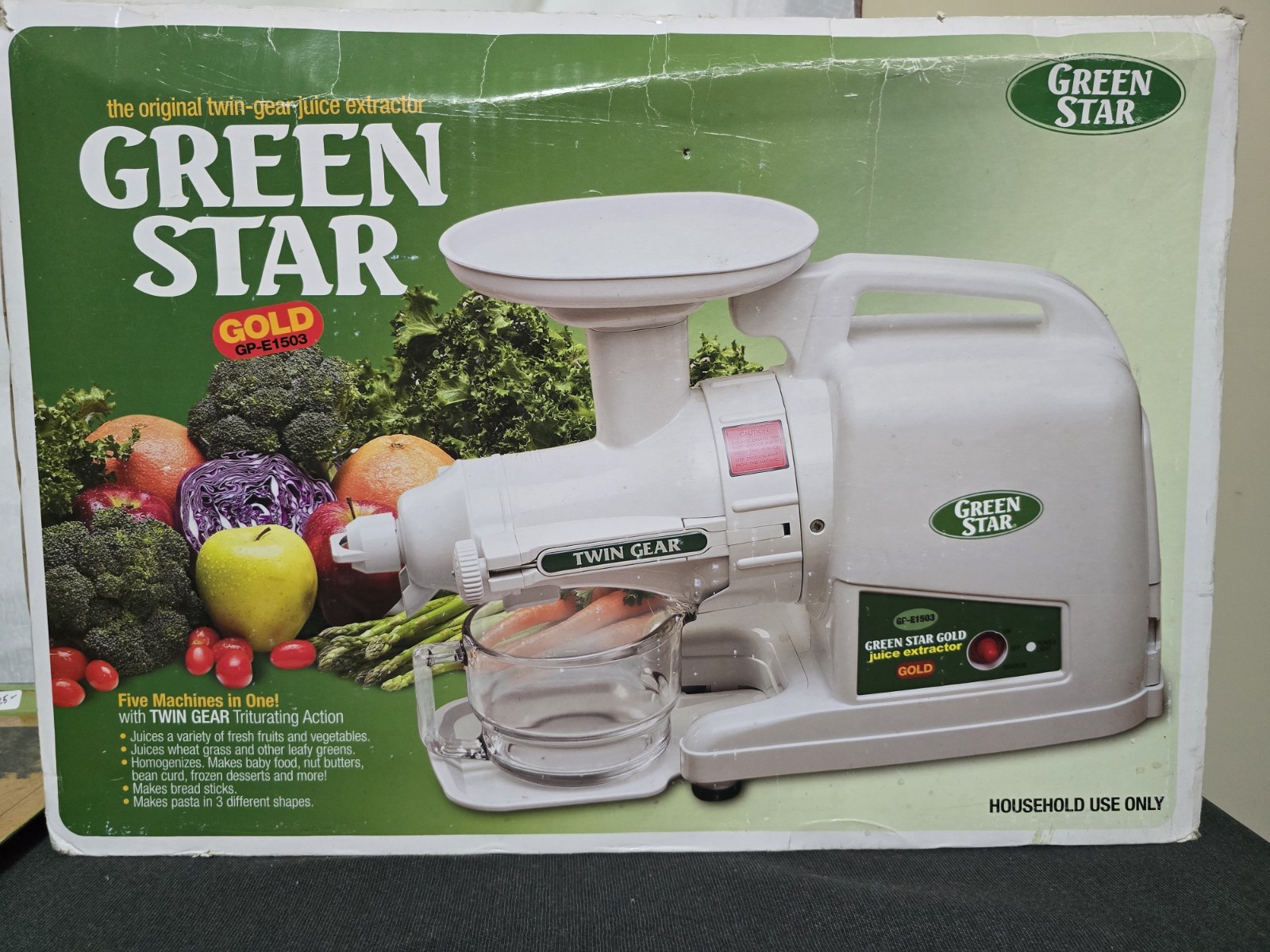 Tribest Greenstar Gold Twin Gear Juice Extractor, model GP-E1503