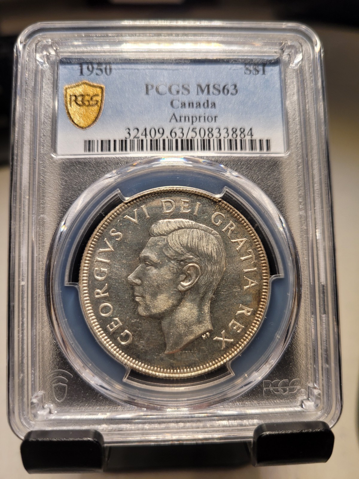 1950 Canada 1 Dollar Arnprior PCGS MS63