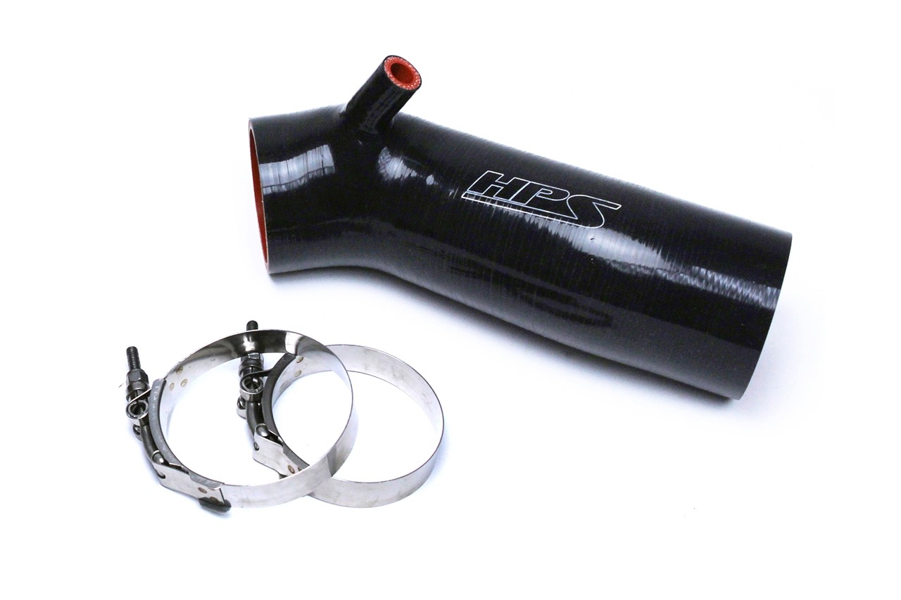 HPS 57-1445-BLK Black Air Intake Kit Post MAF Hose for 13-17 Honda Accord 2.4L