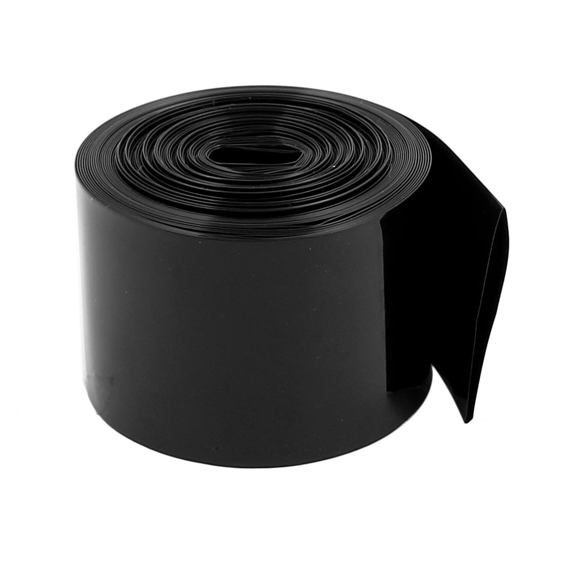 30mm Flat Width 5.5M Length PVC Heat Shrink Tube Black for 18650 Battery Pack