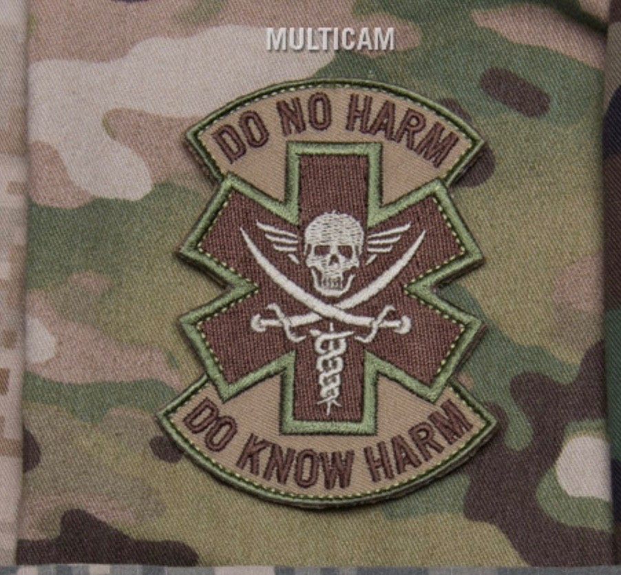 Milspec Monkey MSM Morale Patch - DO KNOW HARM - Pirate - MULTICAM ARID - NEW