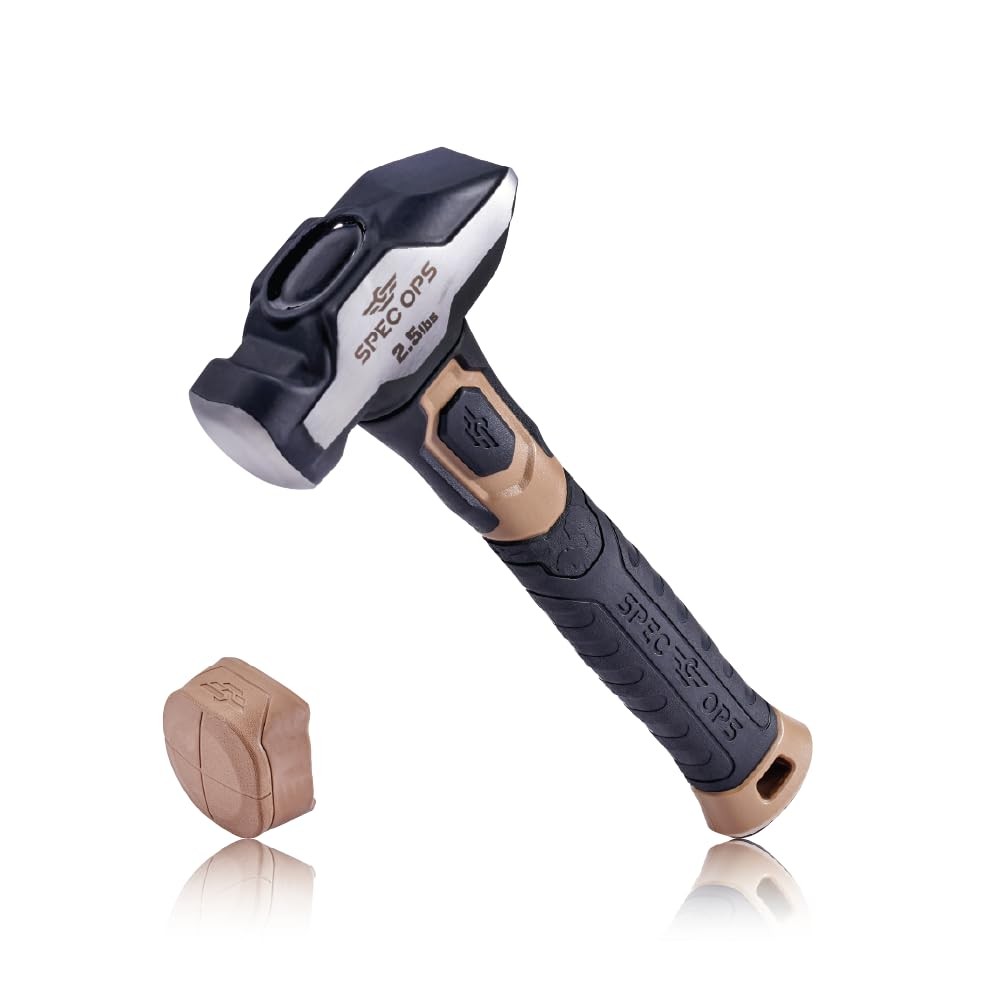 Tools Blacksmith Hammer, 2.5 lb Sledge hammer with Removable Soft Mallet Cap ...