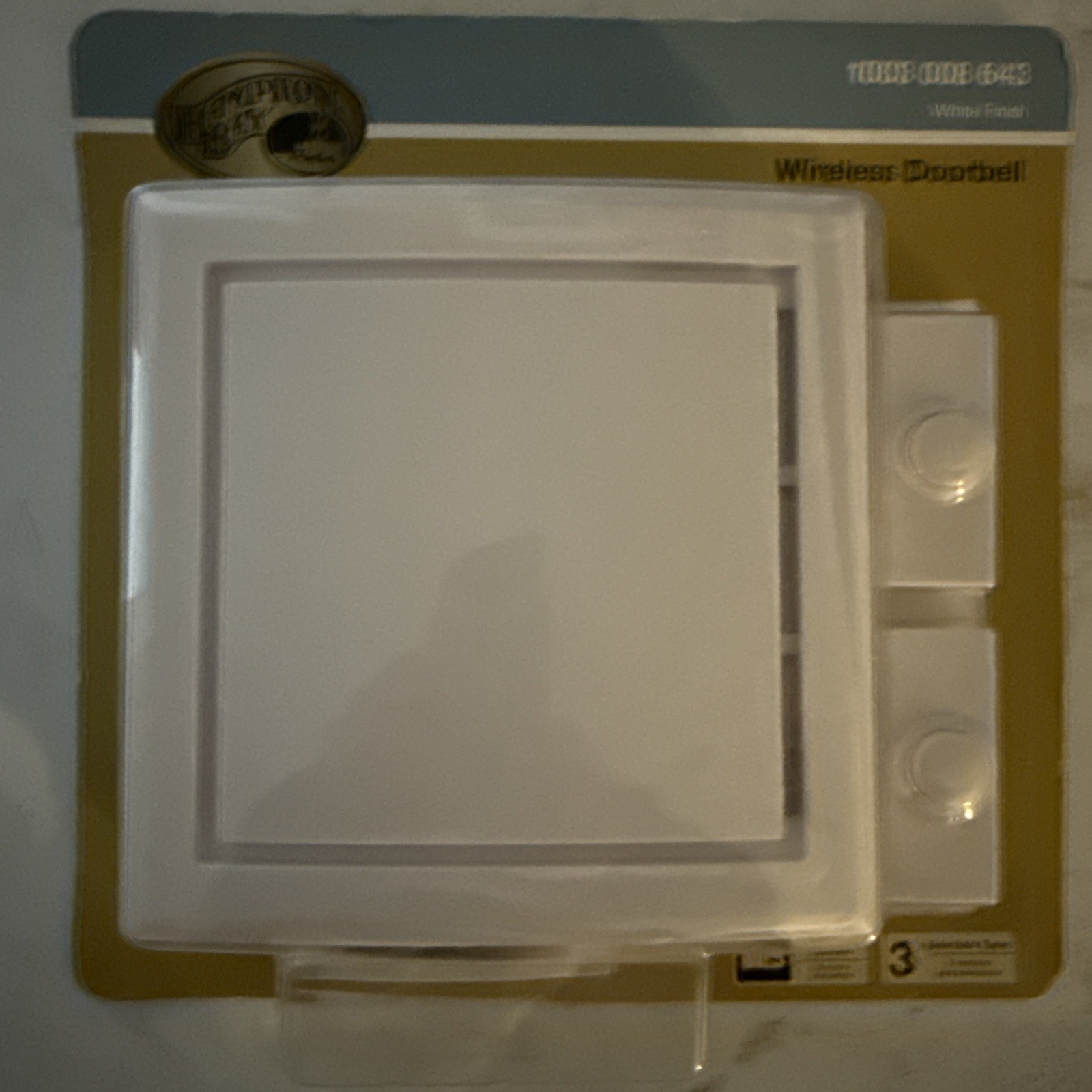 Hampton Bay Wireless Doorbell Kit White – NEW Sealed – 2 Buttons – Free Shipping