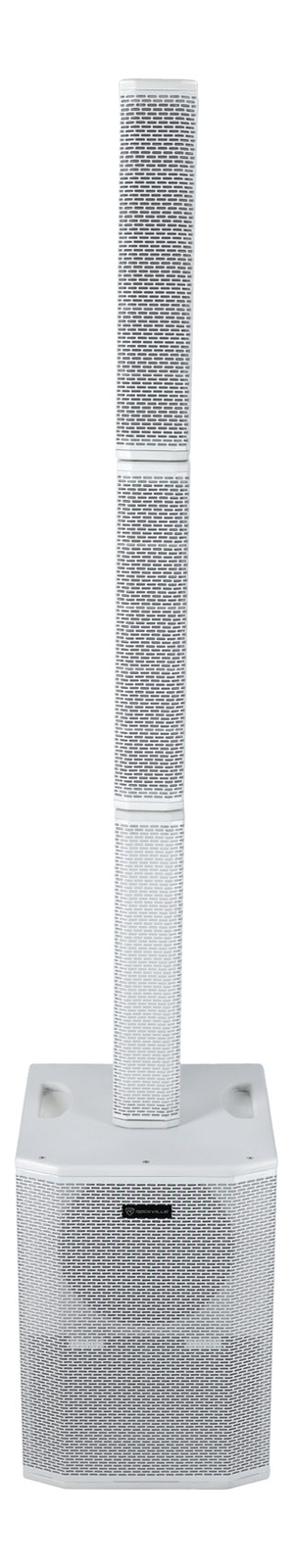 Rockville TITAN ARRAY SYSTEM WHITE Pro Powered Column Array Speaker Dual 10" Sub