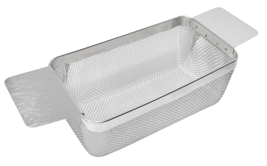 8" x 4" x 3.5" Stainless Steel Fine Mesh Ultrasonic Cleaner Basker Jewelry Clean