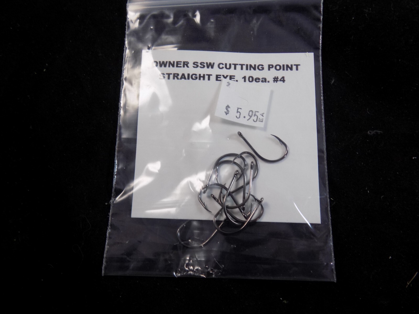 10ea  Size # 4 Owner Straight Eye SSW cutting point Single Salmon Tube Fly Hooks