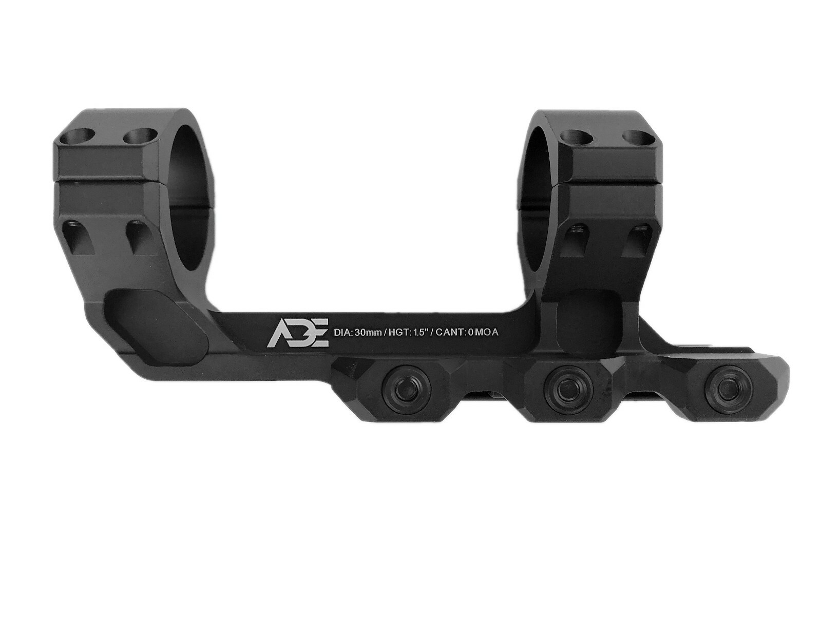 Ade Advanced Optics PS001B Easy-Clamp Cantilever 30mm One Piece Riflescope Ring