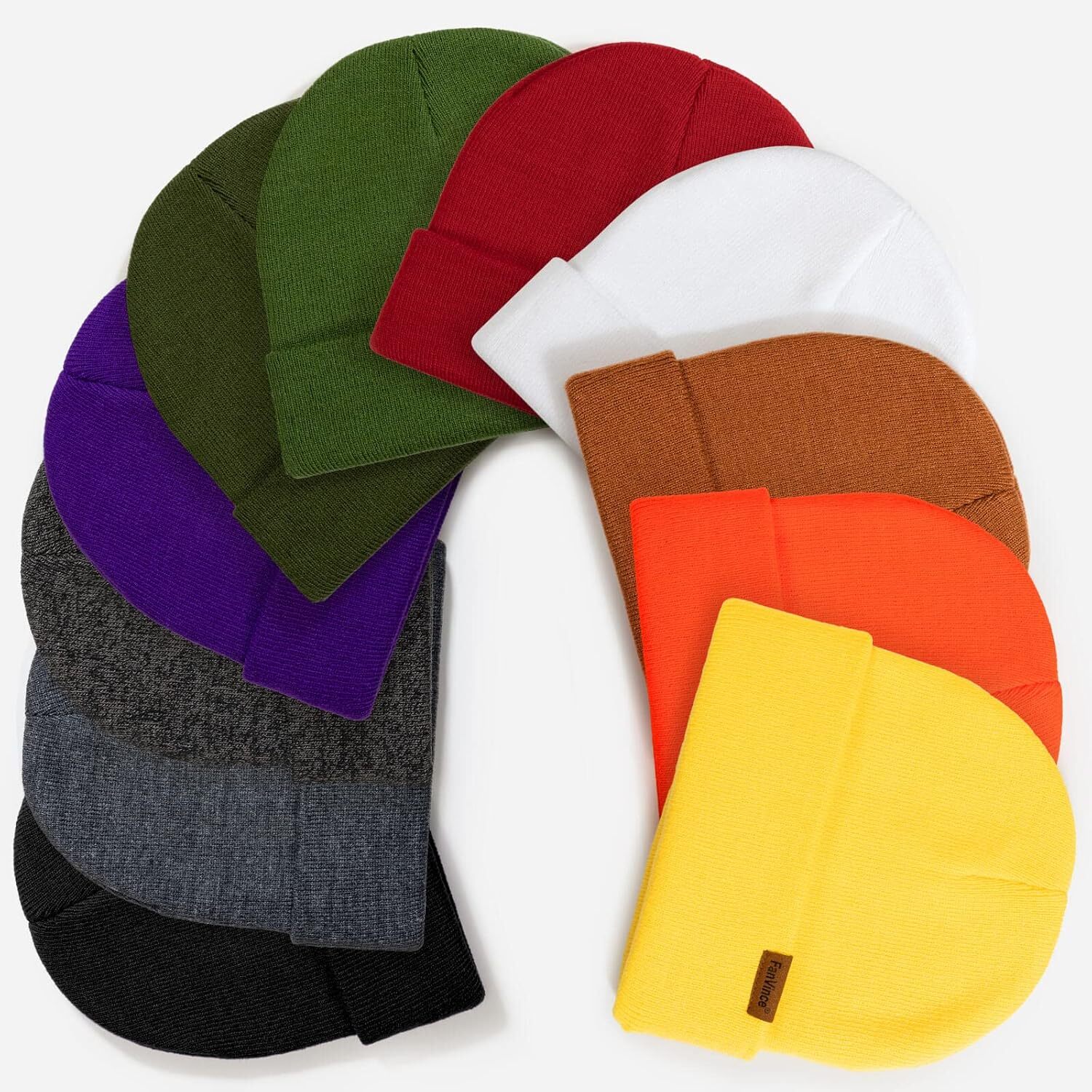 Beanie for Men Winter Thermal Cuffed Knit Hat Warm Gifts Womens Olive Green