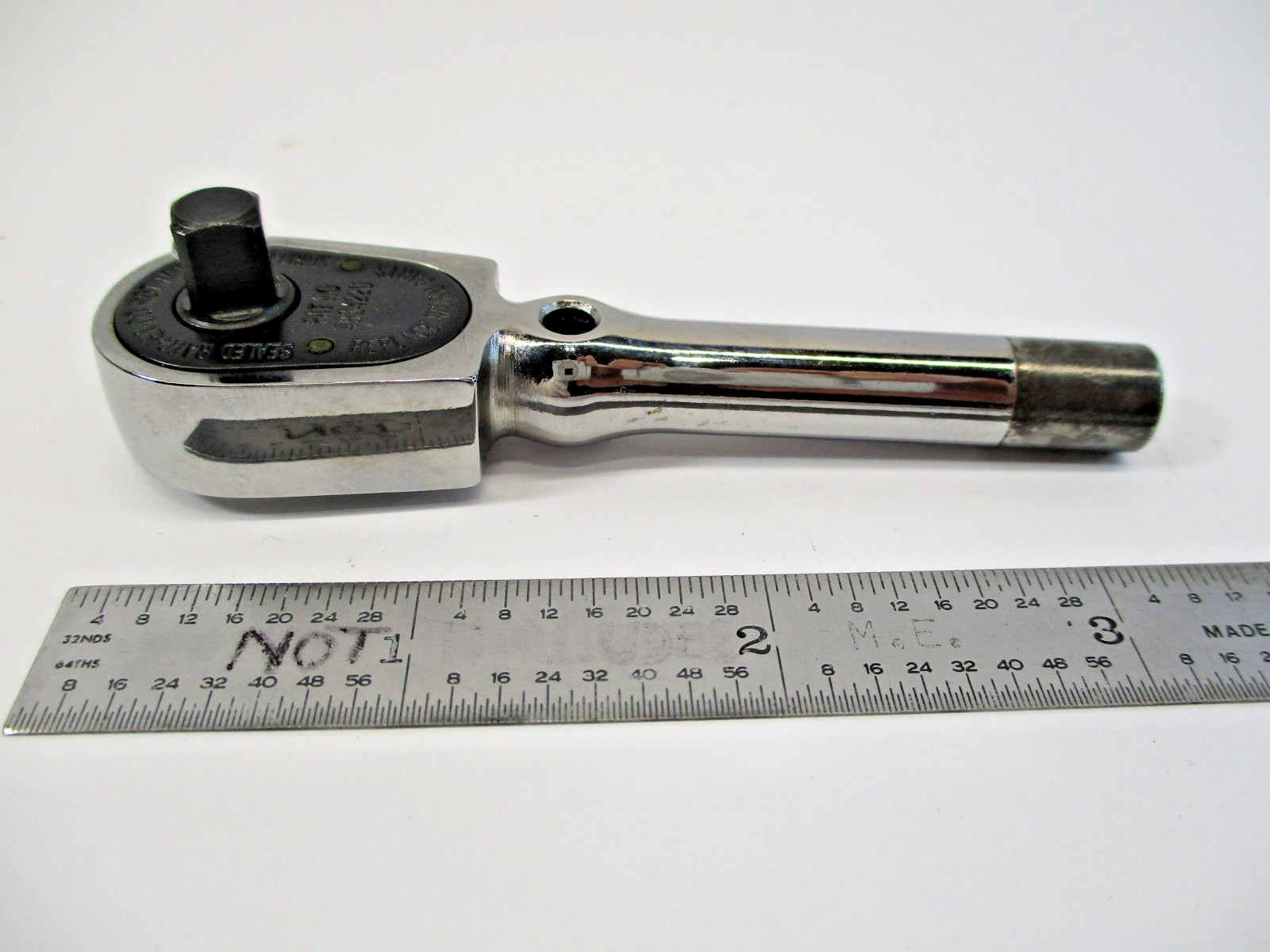 SNAP-ON Tools 1/4" Drive Ratchet Head Sealed (only) 3" Long USA in LN Cond