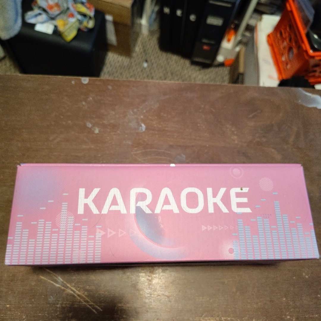 Bonaok Wireless Bluetooth Karaoke Microphone w/LED, Gold, Q78