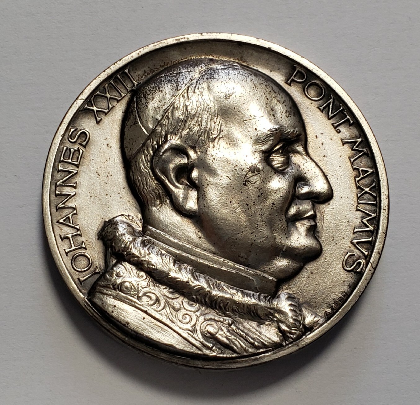 Medal - Pope John XXIII - 50 mm Silvered Bronze - AE Loriollo Fratelli - F6735
