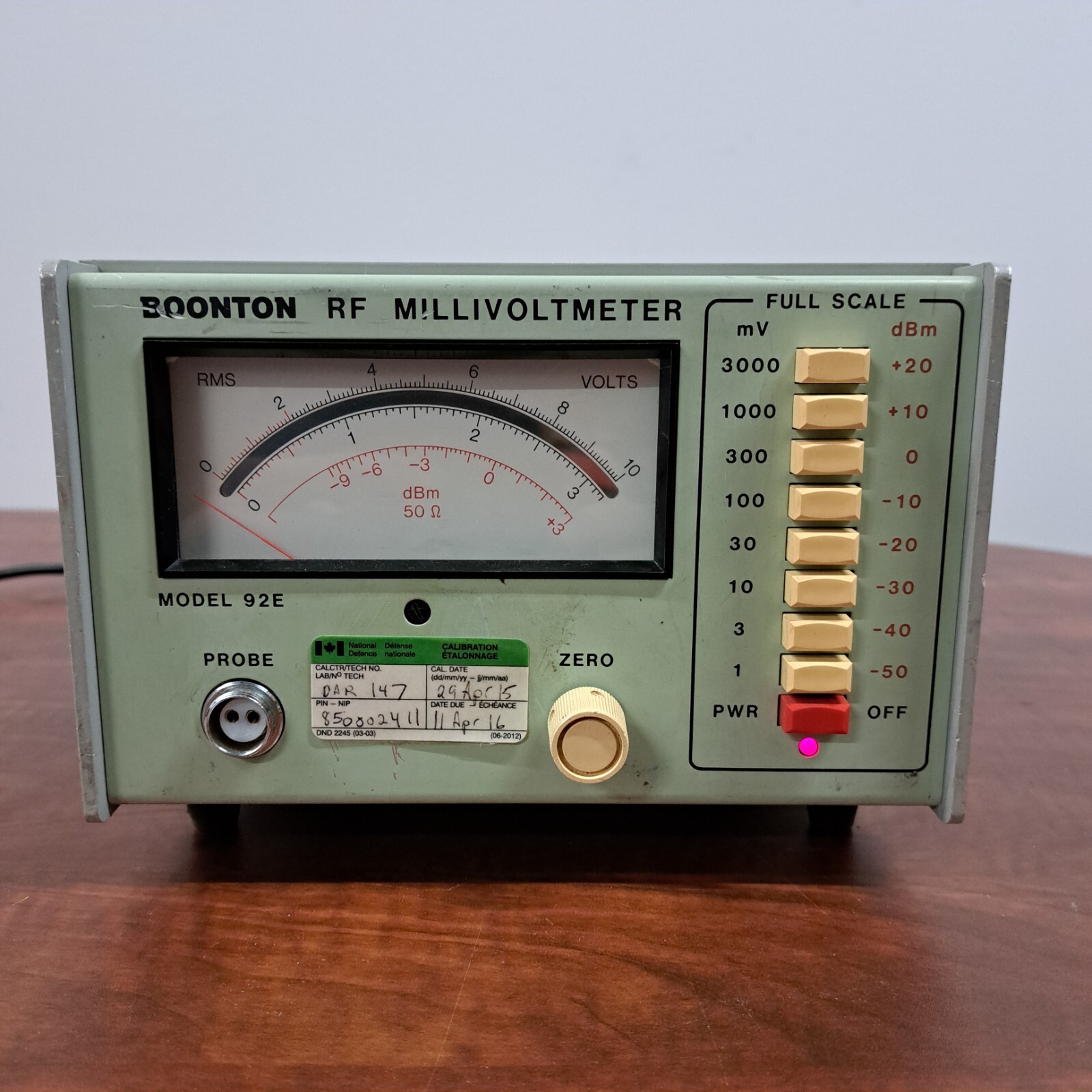 Boonton 92E RF Millivoltmeter