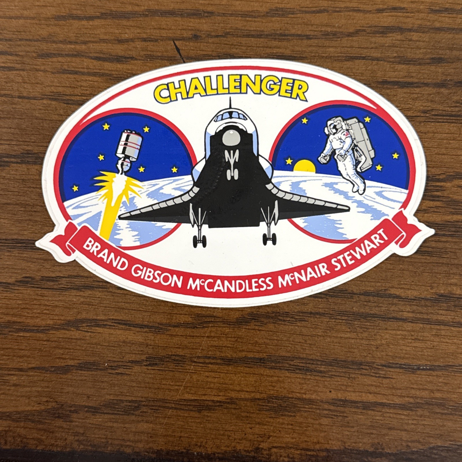 Original NASA STS-41B Mission Patch Vinyl Sticker Decal